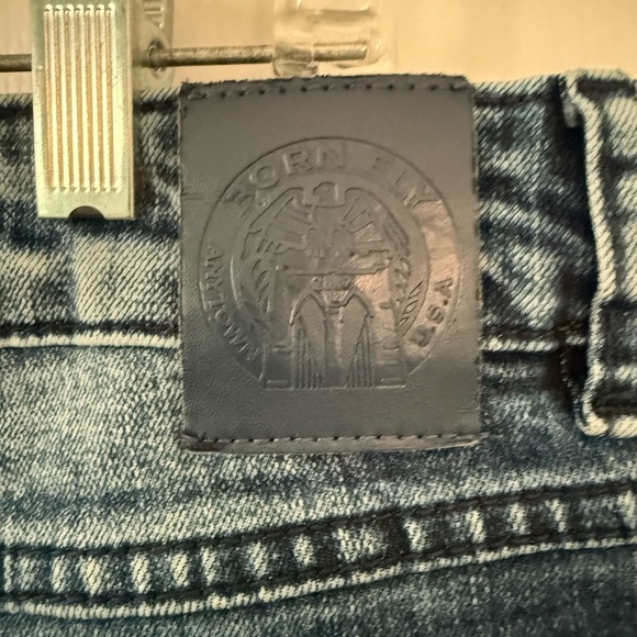Born Fly Cloud Hopper Patched/Logo Jeans. Men's Size 36 - Picture 7 of 11